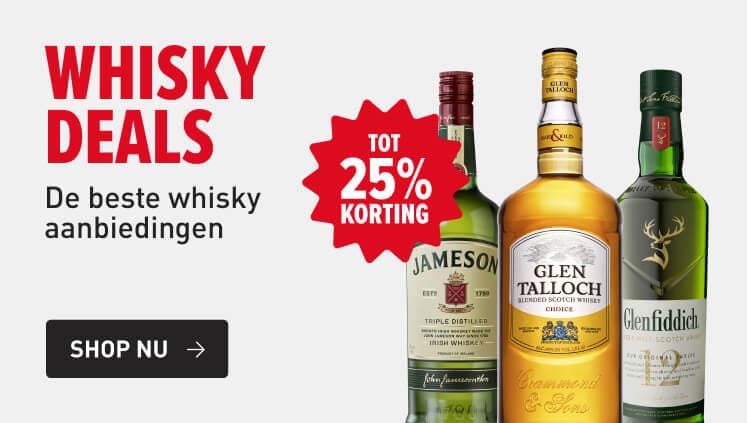 Whiskydeals met korting tot 25%
